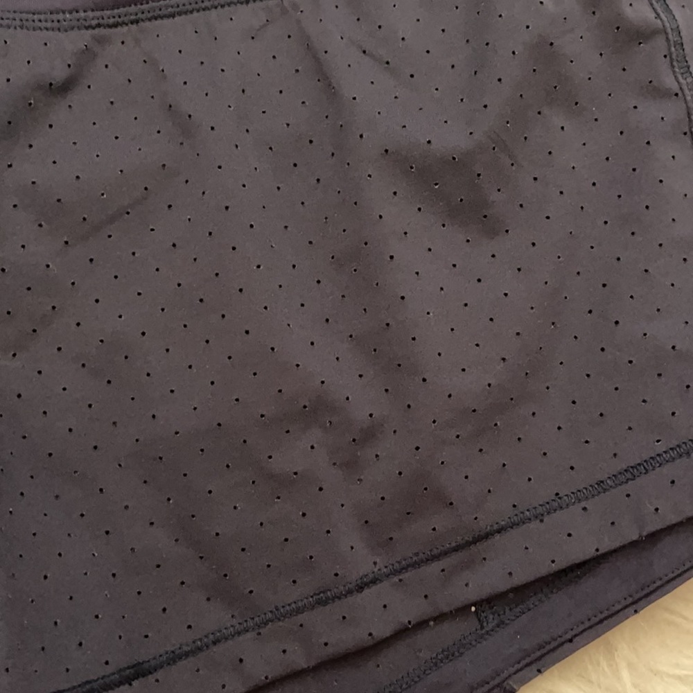 LULULEMON MESH LOW RISE NAVY SHORTS 2.5” - Picture 2 of 4